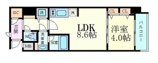 スプランディッド淀屋橋DUEの物件間取画像